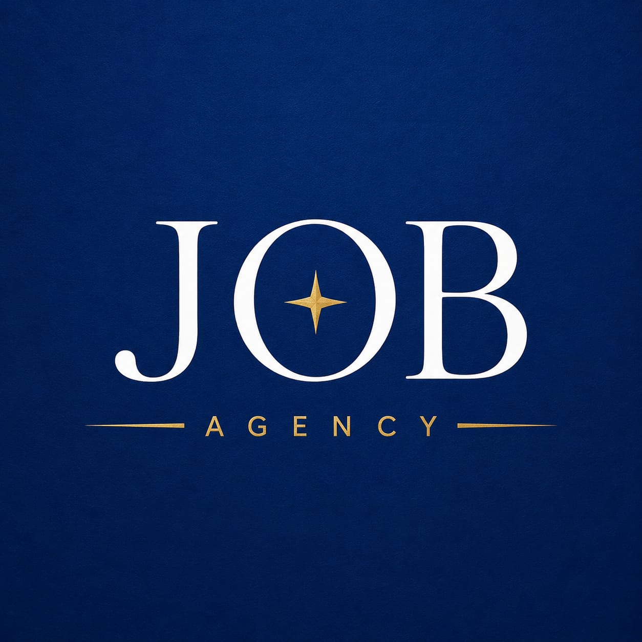 Logo JoBrand Agency sobre fondo azul profundo